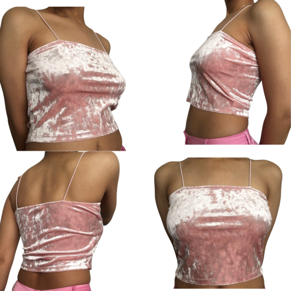 Velvet Square Halter Strap Top - Image 5